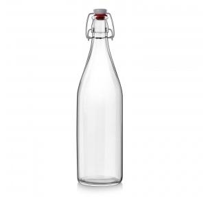 Water Bottle Swing Top Lid With Stopper Transparent 500ml Glass