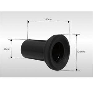 WC Wall Hung Connector Plastic Straight With Length 175 MM (7 Inch) Dia 90 MM Black Connector For Toilet Seat Fittings