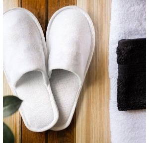 Terry Closed Slipper Disposable 5 MM White