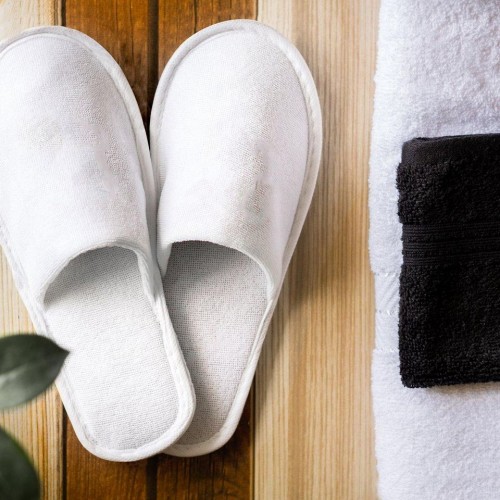 Terry Closed Slipper Disposable 5 MM White