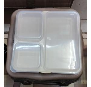 Cambro Nilkamal 3 Compartment Tray Lid 10103PPC190 Polycarbonate W24.8xD24.6xH2.5 CM