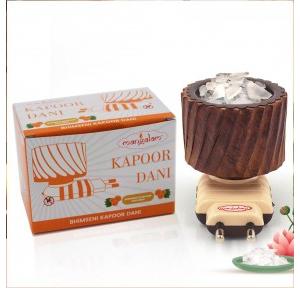 Mangalam Camphor Diffuser Wooden L10.7xW6.4xH6.8 cm Brown
