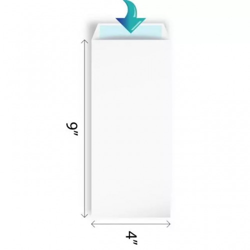 Tycoon Envelope White Non-Laminated 80 GSM 9x4 Inch