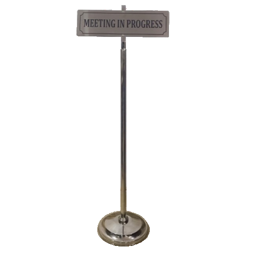 Conta Signage Stand Kleen SS 202 With Meeting in Progress Rectangular Display Stand 3 Feet Height