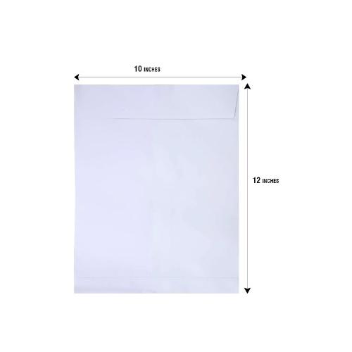 Envelope White Non-Laminated 100 GSM 12X10 inch Pack of 100