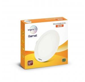 Wipro LED Panel Light 1614 Slim Plus Garnet Round 16W 6500K Cool White 172 MM 1280lm