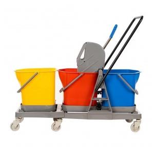 Bucket Wringer Trolley ABS 3 in 1 Heavy Duty Plastic 60 Ltr D20xW18xH12 cm