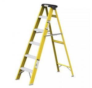 Y-Access Ladder 8304 FRP (Fiberglass) Yellow Capacity 150 Kg Single Sided Self Supporting 1.82 M 6 Steps