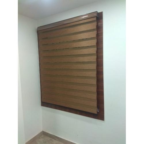 Touch Window Blind 4x7 Feet Blackout Roller Blind Cotton and Polyester Fabric With Transparency 30 Percent With Installation