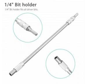 Veemok Shaft Drill Bit Holder Flexible Extension 1/4 Inch Universal Interface 400 MM Bit