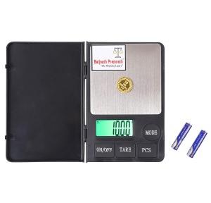 Baijnath Premnath Jewelry Portable Weighing Scale Digital Notebook 1 Kg (1000gram) x 0.01g (10mg)