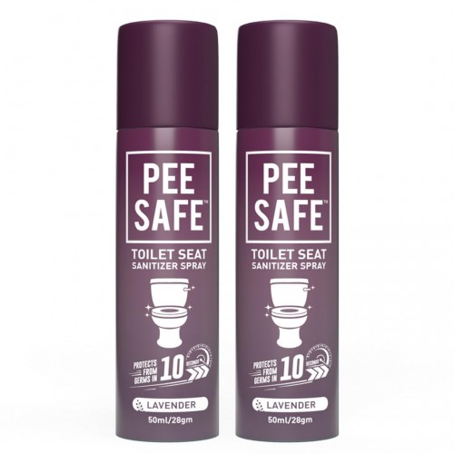 Pee Safe  Sanitizer Spray For Toilet Seat 50 Ml Lavender Pack of 2
