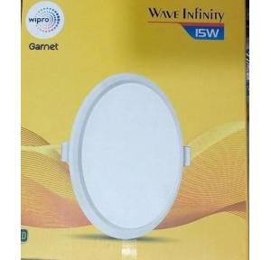Wipro LED Panel Light DG11527 Wave Infinity 4000K L16.6xW16.6xH3.2 CM 15W Natural White  150 MM