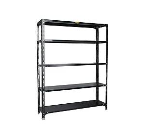 Slotted  Angle Rack MS 4 Compartments 5 Shelves Open Type Size H2400xW1200xD450 MM Angle 14 Gauge Shelf 20 Gauge Color Grey Power Coated Weight Capacity 1000 Kg Approx Each Rack With Installation