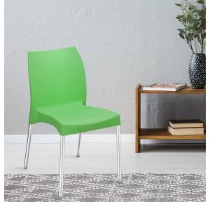 Nilkamal Chair Novella 07 Plastic Armless Green W55 x D44 x H80 cm
