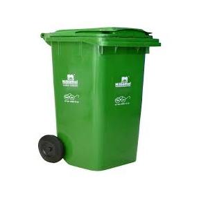 Nilkamal Dustbin Wheeled With Pedal Green Plastic 240 Ltrs L550xW645xH1080 MM Approx