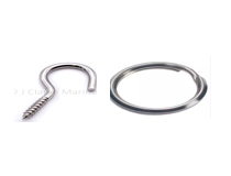 Round Shape Key Rings Dia 25 MM & SS J Hook 1 Inch