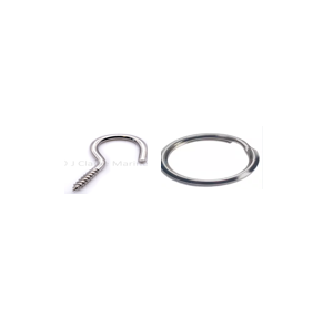 Round Shape Key Rings Dia 25 MM & SS J Hook 1 Inch