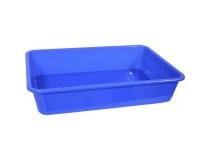 Tray Plastic Rectangular Multipurpose Organizing and Storage 43x31x7.5 Cm Blue