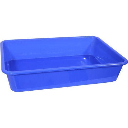 Tray Plastic Rectangular Multipurpose Organizing and Storage 43x31x7.5 Cm Blue