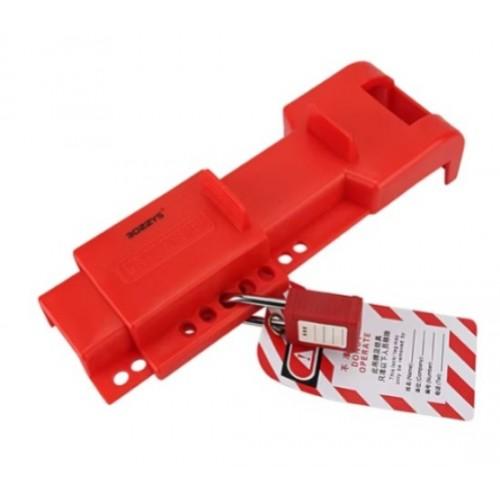 Asian Loto ALC-VLBU Butterfly Valve Lockout With ALC-LPL Long Shackle Lockout Padlock For Butterfly Valve 90 to 200 MM