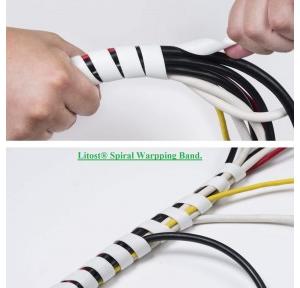 Wrapping Band For Wire Wrap White PVC Spiral 1 Mtr
