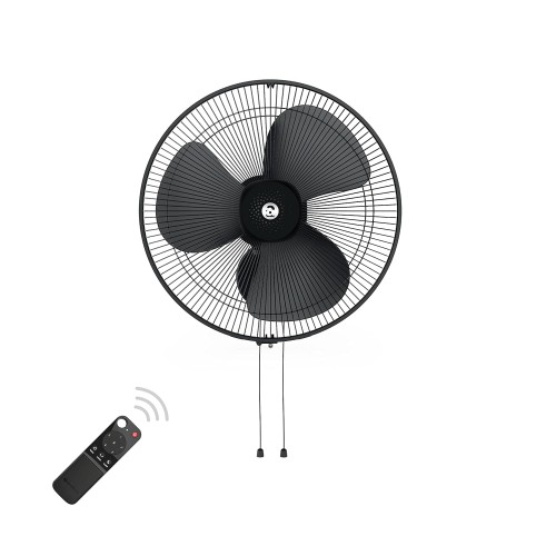 Atomberg Wall Mount Fan Renesa 400 MM 5 Star Rated Silent BLDC Stand Fan 6 Speeds 35W Remote With Oscillation, Timer, Sleep Midnight Black