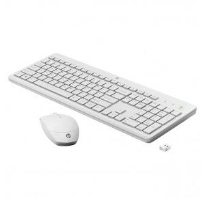 HP Keyboard And Mouse Set 230 Black Chicklet Wireless USB With 2.4GHz Wireless Connection And 12 Function Keys/16 Months Battery Life/1600 dpi/White