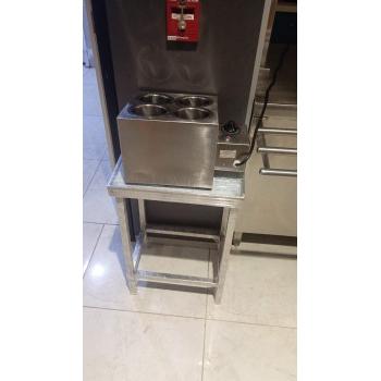 Stand For Spoon Sterilizer Stainless Steel H2.7xW1.5xD1 Feet Stand Capacity 10 Kg