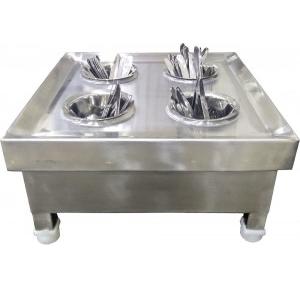 Stand For Spoon Sterilizer Stainless Steel H2.7xW1.5xD 1 Feet Stand Capacity 10 Kg