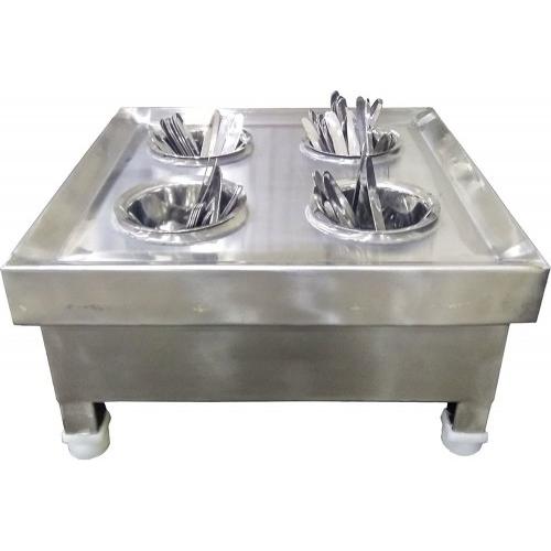 Stand For Spoon Sterilizer Stainless Steel H2.7xW1.5xD 1 Feet Stand Capacity 10 Kg