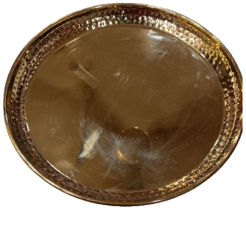 Thali Brass Finish Others 14 Inch Gold