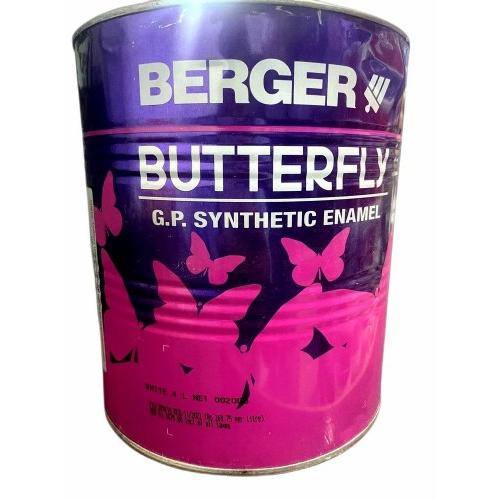 Berger Enamel Paint Butterfly High Gloss 1 Ltr Smoke Grey