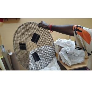 Fan Cover 18 Inch Nylon Net Fan Mesh Covers For Finger Protection Black+White Pair