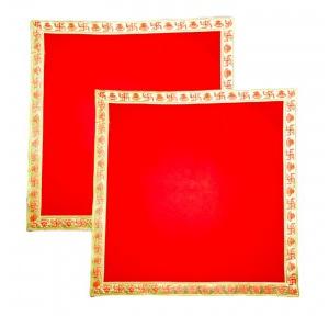 Velvet Cloth Red Color 18 X 18 Inch