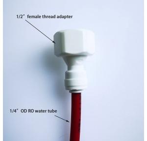 Pipe Connector RO Female Straight 1/2 Inch to 1/4 Inch