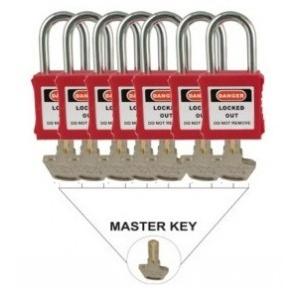 Osha Safety Padlock ALC-OLPL-A With Metallic Shackle Master Key 38-40 MM
