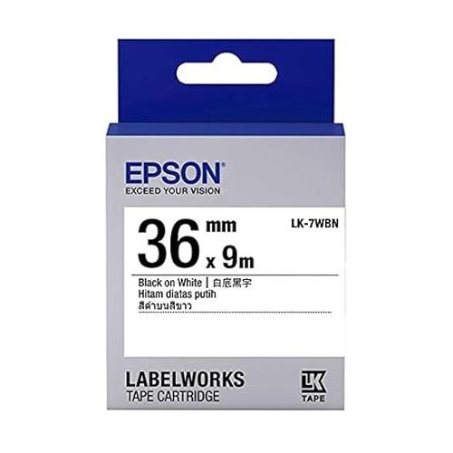 Epson Tape LK-7WBN Black and White 36 MM 9 Mtr
