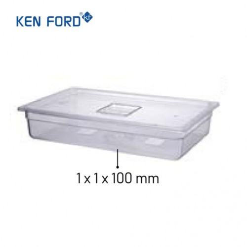 Kenford GN Pans GN-11100 Trans. 13 Ltr Size 1/1x100 MM
