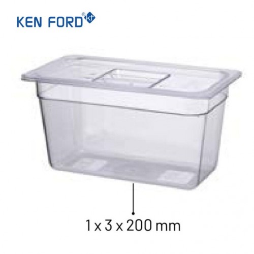 Kenford GN Pans GN-13200 Trans. 1/3x200 MM Size 6.9 Ltr