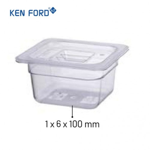 Kenford GN Pans GN-16100 Trans. 1/6x100 MM Size 1.5 Ltr