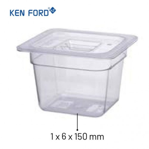 Kenford GN Pans GN-16150 Trans. Plastic 1/6x150 MM Size 2.2 Ltr