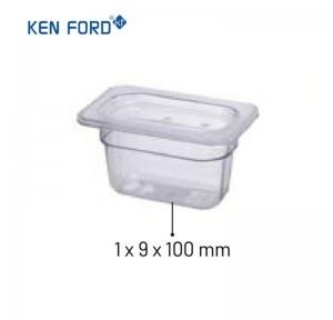 Kenford GN Pans GN-19100 Trans. Plastic 1/9x100 MM Size 0.85 Ltr