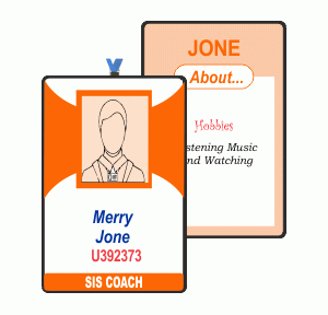 Temporary ID Card With Digital print & Card Pouch With Ribbon Size Standard