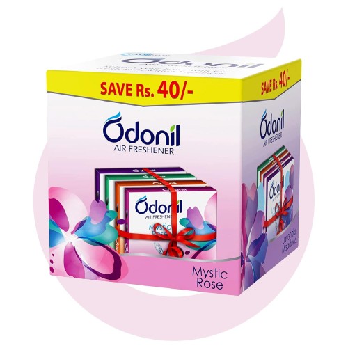 Odonil Air Freshener Blocks Bathroom Mixed Fragrances - 192g (48gx4)