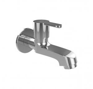 Cera Bib Cock F1015151 SS With Wall Flange And Aerator Silver Wall Mount Rust Resistant