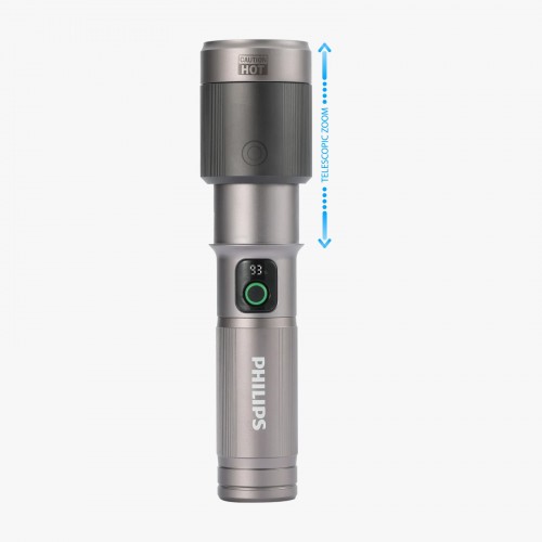 Philips LED Torch SFL5101 Aircraft Rechargeable Aluminium Alloy 24.5 CM Zoom 2300 Lumens 4500mAh
