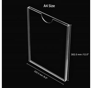 Checklist Holder Acrylic Transparent A4 (Potrait) Thickness: 3 MM
