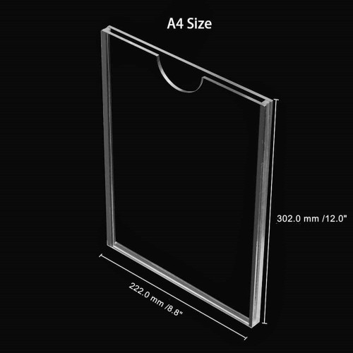 Checklist Holder Acrylic Transparent A4 (Potrait) Thickness: 3 MM