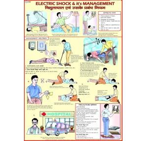 Chart Electric Shock And It's Treatment Size 50x70 cm